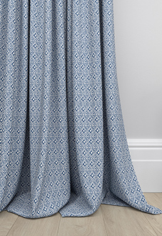 Aztec, Indigo - Made to Measure Curtains
